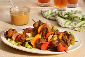 Beef Kabobs with Peanut Sauce